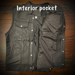 The Essentials Leather Motorcycle Vest