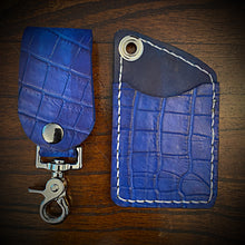 Load image into Gallery viewer, Two Pocket Wallet, Embossed Alligator, Fly Boy (ships now)