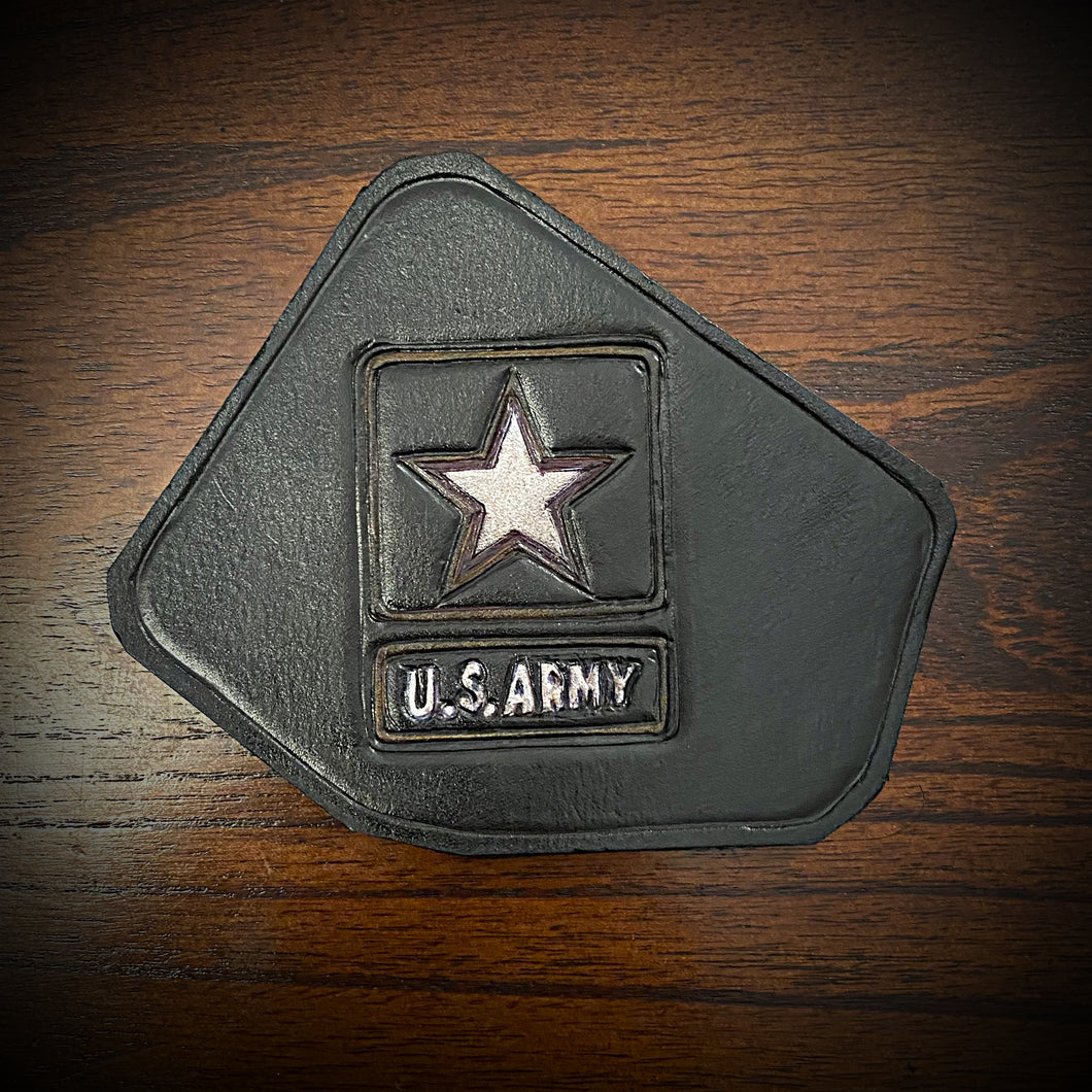 Leather Frame Emblem for the Indian Scout - Army