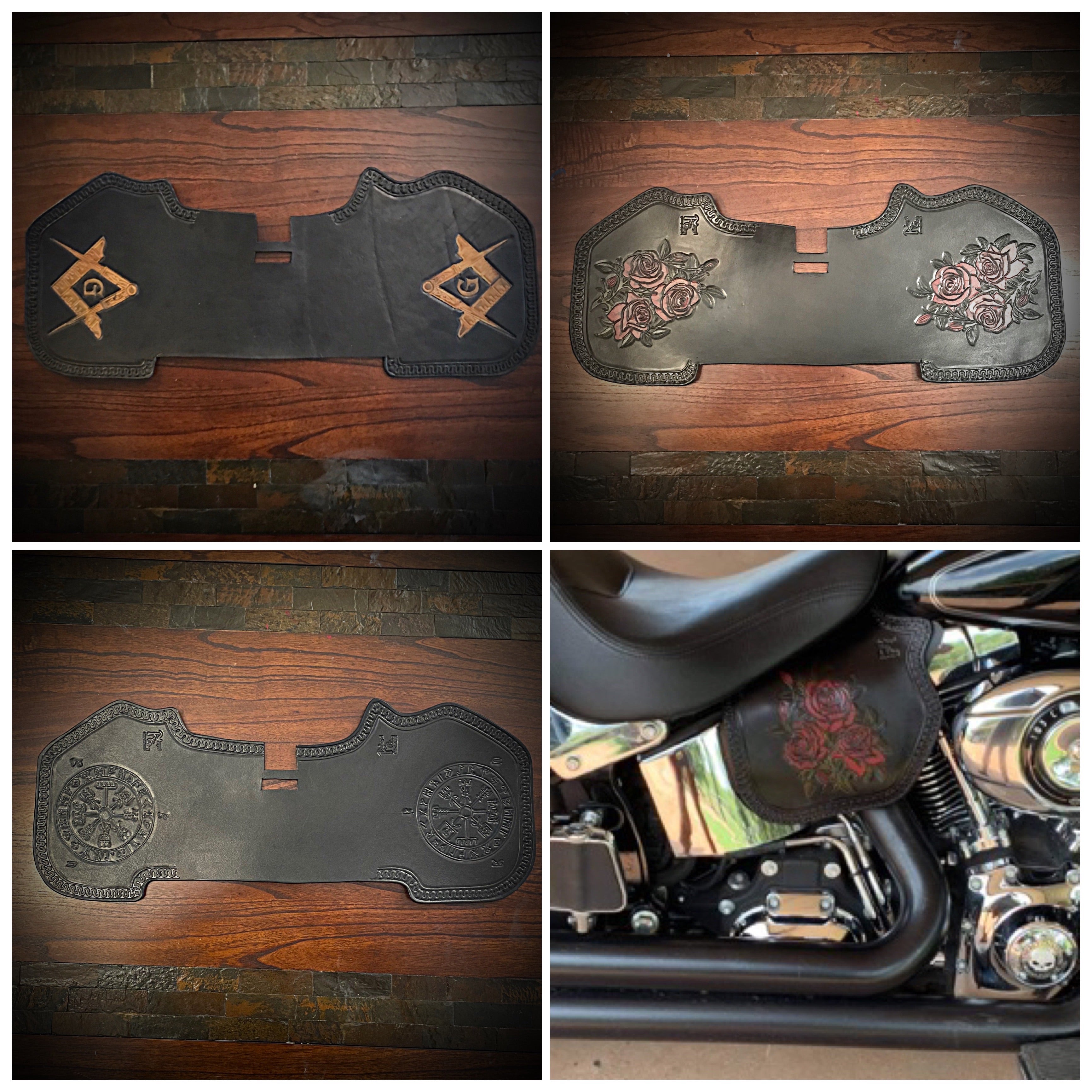 Harley Davidson Motorcycle Leather Heat Shield Harley-Davidson