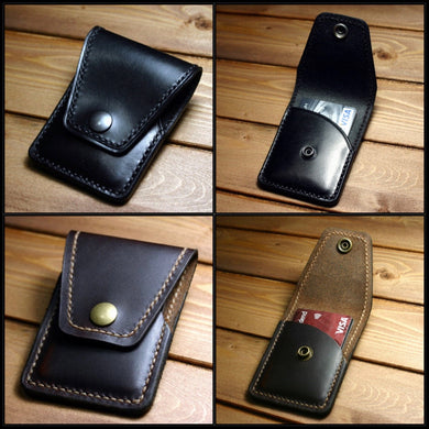 Front Pocket Minimalist Wallet, Choose Custom Color W/ Snap