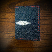 Load image into Gallery viewer, Minimalist Wallet, Genuine Stingray Teal &amp; Red