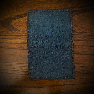 Minimalist Wallet, Genuine Stingray Teal & Red (ships now)