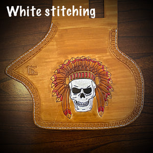 Heat Shield - Native Skull, Indian Tan, Fits Indian Chief, Chieftain, Springfield, Vintage and Roadmaster