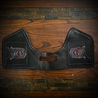 Heat Shield for Indian Challenger and Pursuit Motorcycles - Native Skull and Tomahawks