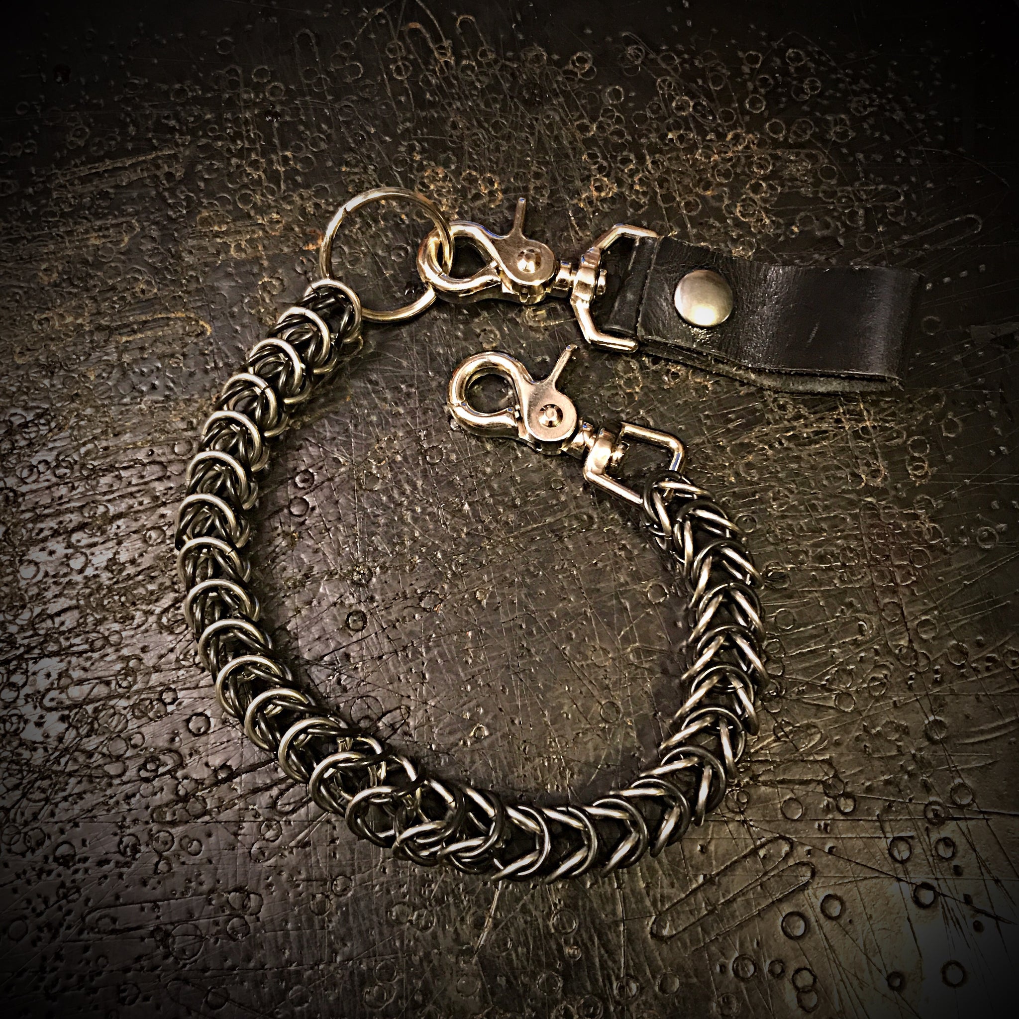 Chainmail Chain - Box Weave - Black & Steel – Forged Glory Custom ...