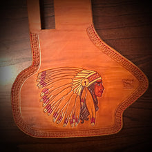 Load image into Gallery viewer, Heat Shield with Pouch, Tan Custom Art, for Indian Chief, Chieftain, Springfield, Vintage and Roadmaster