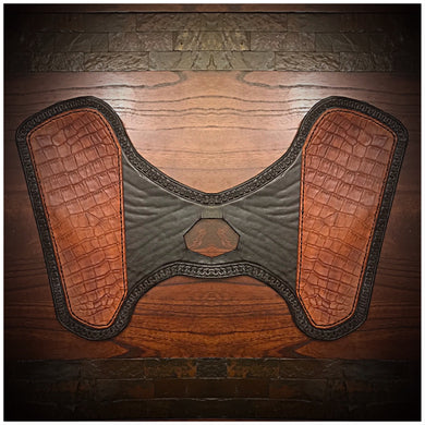 Heat Shield for Indian Scout Motorcycles - Indian Tan Alligator Print