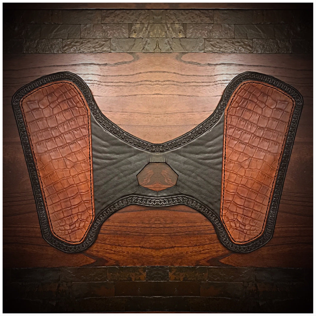 Heat Shield for Indian Scout Motorcycles - Indian Tan Alligator Print