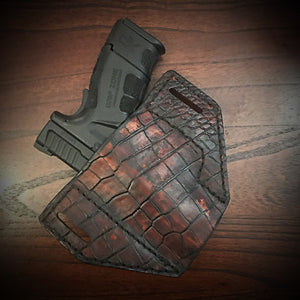 Holster With Alligator Print, Brown (ships now)