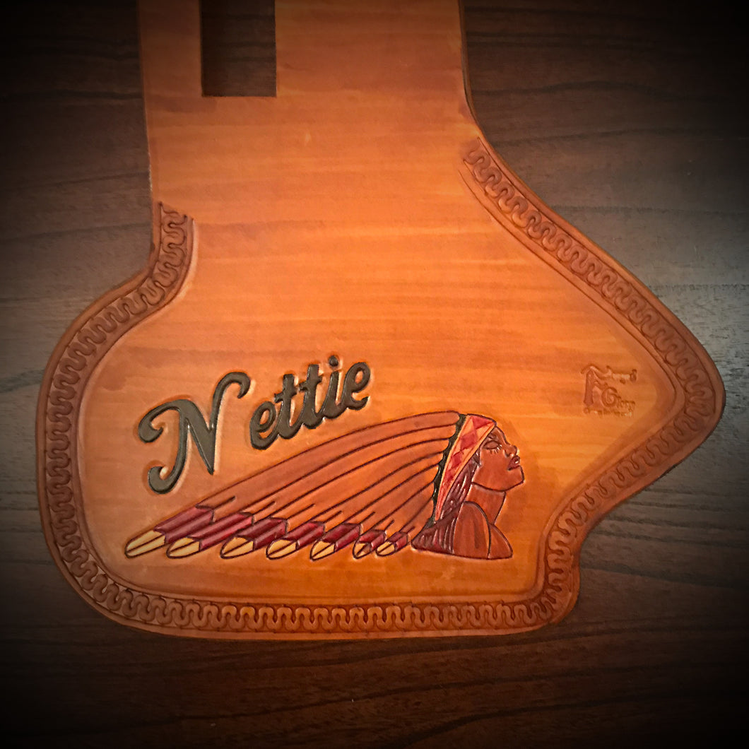 Heat Shield - Female Warbonnet, Indian Tan, Fits Indian Chief, Chieftain, Springfield, Vintage and Roadmaster