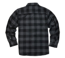 Load image into Gallery viewer, Grey &amp; Black Large Check Flannel Mens