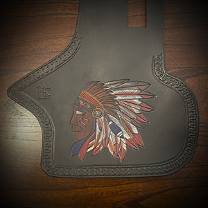 Heat Shield, Colorful Native, Black - Fits Indian Chief, Chieftain, Springfield, Vintage and Roadmaster