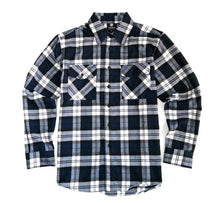 Load image into Gallery viewer, White &amp; Black Double Line Flannel Mens