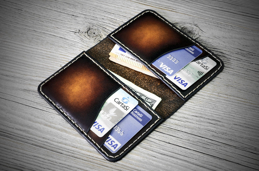 Minimalist Wallet, Tan & Black