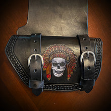 Load image into Gallery viewer, Heat shield for Harley Davidson, with pouch, Black, Custom Art