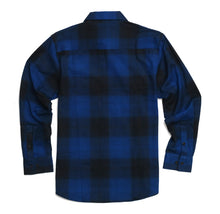 Load image into Gallery viewer, Blue &amp; Black Flannel Mens