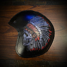 Load image into Gallery viewer, Open Face Helmet - Skull Native Chief