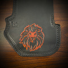 Load image into Gallery viewer, Heat shield for Harley Davidson, with pouch, Black, Custom Art