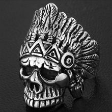 Load image into Gallery viewer, The Chief Skull Ring