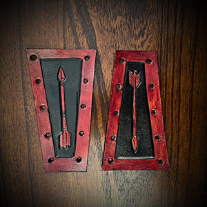 Brake & Clutch Lever Covers - Arrow - Red & Black