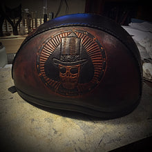 Load image into Gallery viewer, Half Helmet with Custom Art - size Medium