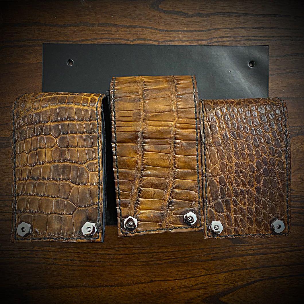 Saddlebag insert pouches with or without Alligator leather