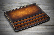 Load image into Gallery viewer, Four Front Pocket, Minimalist Wallet, Tan &amp; Black