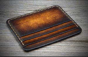 Four Front Pocket, Minimalist Wallet, Tan & Black