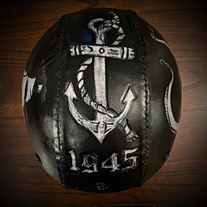 Open Face Helmet with Custom Art - size medium