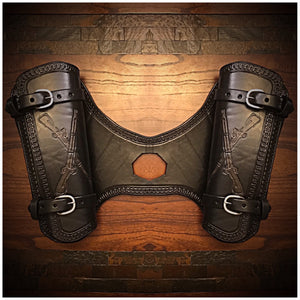 Heat Shield with 2 pouches for Indian Scout Motorcycle - Custom Art, Black