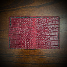 Load image into Gallery viewer, Minimalist Wallet, Embossed Alligator,  Vlad the Impaler (ships now)