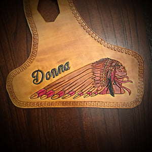 Heat Shield for Indian Scout motorcycle - Custom Art, Tan
