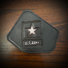 Load image into Gallery viewer, Leather Frame Emblem for the Indian Scout - Army (ships now)