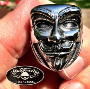 Guy Fawkes Mask Ring