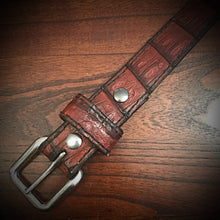 Load image into Gallery viewer, Leather Belt - American Alligator Brown