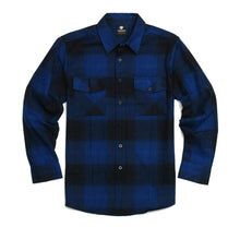 Load image into Gallery viewer, Blue &amp; Black Flannel Mens