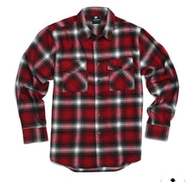 Load image into Gallery viewer, Red, White &amp; Black Flannel Mens