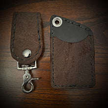 Load image into Gallery viewer, Two Pocket Wallet, Genuine Hippopotamus, Brown (ships now)