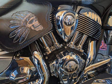Load image into Gallery viewer, Heat Shield, Flying Indian Skull, Black - Fits Indian Chief, Chieftain, Springfield, Vintage and Roadmaster