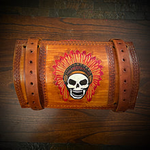 Load image into Gallery viewer, Bedroll for Motorcycles - Native Skull, Indian Tan