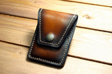Load image into Gallery viewer, Front Pocket Minimalist Wallet, Brown &amp; Black W/ Snap